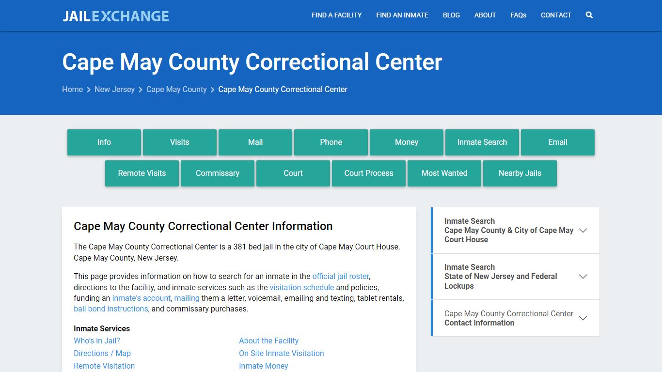 Cape May County Correctional Center - Jail Exchange